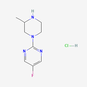 molecular formula C9H14ClFN4 B7897971 5-Fluoro-2-(3-methyl-piperazin-1-yl)-pyrimidine hydrochloride 
