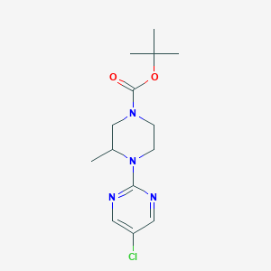 molecular formula C14H21ClN4O2 B7897982 4-(5-Chloro-pyrimidin-2-yl)-3-methyl-piperazine-1-carboxylic acid tert-butyl ester 