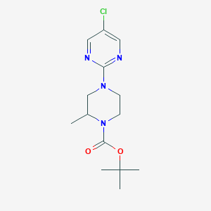 molecular formula C14H21ClN4O2 B7897985 4-(5-Chloro-pyrimidin-2-yl)-2-methyl-piperazine-1-carboxylic acid tert-butyl ester 