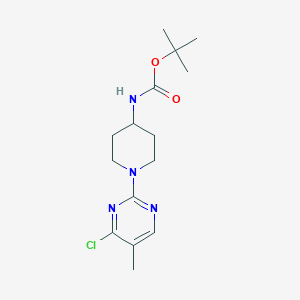 molecular formula C15H23ClN4O2 B7898002 [1-(4-Chloro-5-methyl-pyrimidin-2-yl)-piperidin-4-yl]-carbamic acid tert-butyl ester 