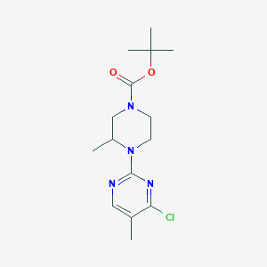 molecular formula C15H23ClN4O2 B7898023 4-(4-Chloro-5-methyl-pyrimidin-2-yl)-3-methyl-piperazine-1-carboxylic acid tert-butyl ester 