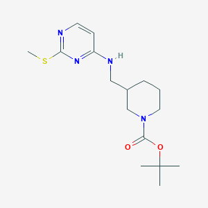 molecular formula C16H26N4O2S B7898041 3-[(2-Methylsulfanyl-pyrimidin-4-ylamino)-methyl]-piperidine-1-carboxylic acid tert-butyl ester 