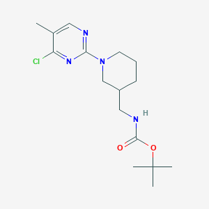 molecular formula C16H25ClN4O2 B7898097 [1-(4-Chloro-5-methyl-pyrimidin-2-yl)-piperidin-3-ylmethyl]-carbamic acid tert-butyl ester 