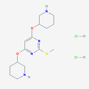 molecular formula C15H26Cl2N4O2S B7898099 2-Methylsulfanyl-4,6-bis-(piperidin-3-yloxy)-pyrimidine dihydrochloride 