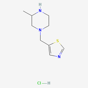 molecular formula C9H16ClN3S B7898107 3-Methyl-1-thiazol-5-ylmethyl-piperazine hydrochloride 