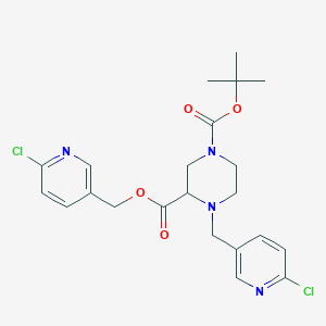 1-tert-Butyl 3-((6-chloropyridin-3-yl)methyl) 4-((6-chloropyridin-3-yl)methyl)piperazine-1,3-dicarboxylate