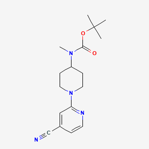 molecular formula C17H24N4O2 B7898123 (4'-Cyano-3,4,5,6-tetrahydro-2H-[1,2']bipyridinyl-4-yl)-methyl-carbamic acid tert-butyl ester 