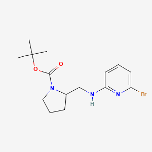 molecular formula C15H22BrN3O2 B7898129 2-[(6-Bromo-pyridin-2-ylamino)-methyl]-pyrrolidine-1-carboxylic acid tert-butyl ester 