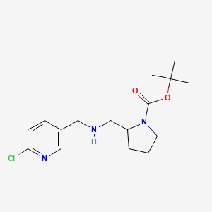 molecular formula C16H24ClN3O2 B7898152 2-{[(6-Chloro-pyridin-3-ylmethyl)-amino]-methyl}-pyrrolidine-1-carboxylic acid tert-butyl ester 