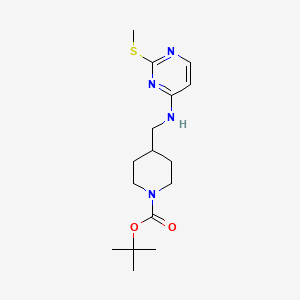 molecular formula C16H26N4O2S B7898186 4-[(2-Methylsulfanyl-pyrimidin-4-ylamino)-methyl]-piperidine-1-carboxylic acid tert-butyl ester 