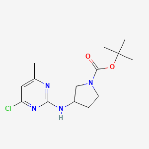 molecular formula C14H21ClN4O2 B7898188 3-(4-Chloro-6-methyl-pyrimidin-2-ylamino)-pyrrolidine-1-carboxylic acid tert-butyl ester 