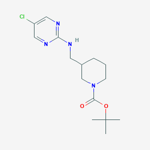 molecular formula C15H23ClN4O2 B7898190 tert-Butyl 3-(((5-chloropyrimidin-2-yl)amino)methyl)piperidine-1-carboxylate 