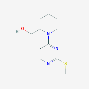 molecular formula C11H17N3OS B7898194 [1-(2-Methylsulfanyl-pyrimidin-4-yl)-piperidin-2-yl]-methanol 