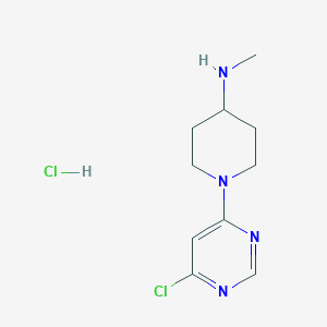 molecular formula C10H16Cl2N4 B7898196 [1-(6-Chloro-pyrimidin-4-yl)-piperidin-4-yl]-methyl-amine hydrochloride 