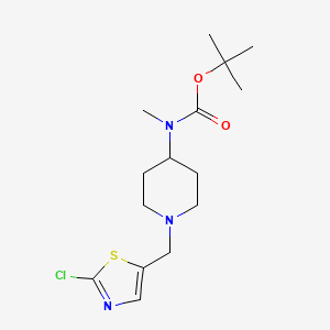 molecular formula C15H24ClN3O2S B7898202 [1-(2-Chloro-thiazol-5-ylmethyl)-piperidin-4-yl]-methyl-carbamic acid tert-butyl ester 