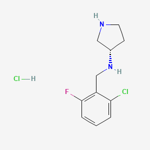 molecular formula C11H15Cl2FN2 B7898261 (2-Chloro-6-fluoro-benzyl)-(S)-pyrrolidin-3-yl-amine hydrochloride 