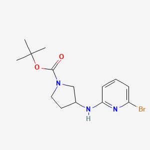 molecular formula C14H20BrN3O2 B7898266 tert-Butyl 3-((6-bromopyridin-2-yl)amino)pyrrolidine-1-carboxylate 