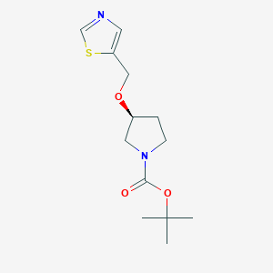 molecular formula C13H20N2O3S B7898283 (S)-3-(Thiazol-5-ylmethoxy)-pyrrolidine-1-carboxylic acid tert-butyl ester 