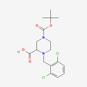 molecular formula C17H22Cl2N2O4 B7898287 4-(2,6-Dichloro-benzyl)-piperazine-1,3-dicarboxylic acid 1-tert-butyl ester 