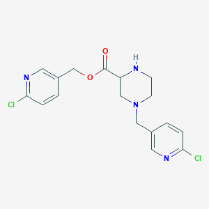 (6-chloropyridin-3-yl)methyl 4-[(6-chloropyridin-3-yl)methyl]piperazine-2-carboxylate