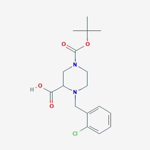 molecular formula C17H23ClN2O4 B7898303 4-(2-Chloro-benzyl)-piperazine-1,3-dicarboxylic acid 1-tert-butyl ester 