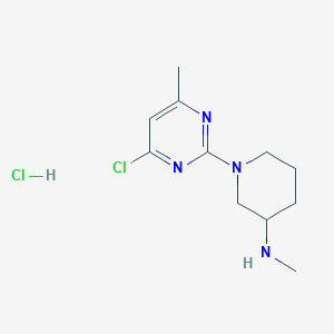 molecular formula C11H18Cl2N4 B7898308 [1-(4-Chloro-6-methyl-pyrimidin-2-yl)-piperidin-3-yl]-methyl-amine hydrochloride 