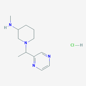 molecular formula C12H21ClN4 B7898321 N-methyl-1-(1-(pyrazin-2-yl)ethyl)piperidin-3-amine hydrochloride 