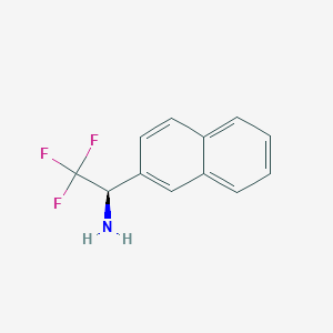 molecular formula C12H10F3N B7898341 (1R)-2,2,2-Trifluoro-1-(2-naphthyl)ethylamine 