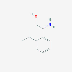 molecular formula C11H17NO B7898351 (R)-2-Amino-2-(2-isopropylphenyl)ethan-1-ol 