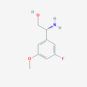 molecular formula C9H12FNO2 B7898354 (R)-2-Amino-2-(3-fluoro-5-methoxyphenyl)ethan-1-OL 