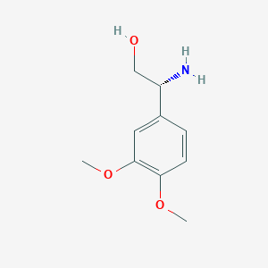 molecular formula C10H15NO3 B7898362 (R)-2-Amino-2-(3,4-dimethoxyphenyl)ethanol 