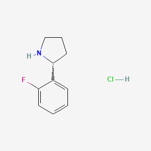 molecular formula C10H13ClFN B7898374 (r)-2-(2-Fluorophenyl)pyrrolidine hydrochloride 