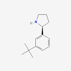 molecular formula C14H21N B7898375 (2S)-2-(3-tert-butylphenyl)pyrrolidine 