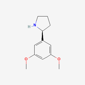 molecular formula C12H17NO2 B7898384 (S)-2-(3,5-Dimethoxyphenyl)pyrrolidine 