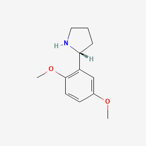 molecular formula C12H17NO2 B7898392 (R)-2-(2,5-Dimethoxyphenyl)pyrrolidine 
