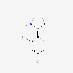 molecular formula C10H11Cl2N B7898404 (2R)-2-(2,4-dichlorophenyl)pyrrolidine 