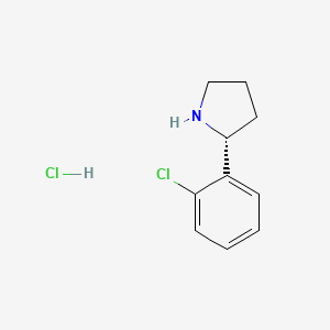 molecular formula C10H13Cl2N B7898407 (r)-2-(2-Chlorophenyl)pyrrolidine hydrochloride 