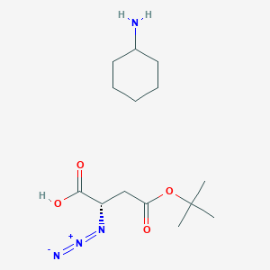 (2S)-2-azido-4-[(2-methylpropan-2-yl)oxy]-4-oxobutanoic acid;cyclohexanamine