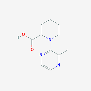 molecular formula C11H15N3O2 B7898443 1-(3-Methyl-pyrazin-2-yl)-piperidine-2-carboxylic acid 