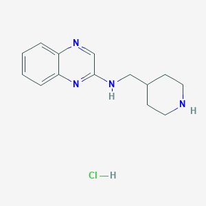 molecular formula C14H19ClN4 B7898450 Piperidin-4-ylmethyl-quinoxalin-2-yl-amine hydrochloride 