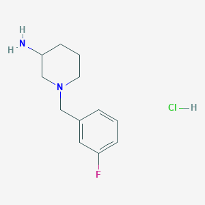 molecular formula C12H18ClFN2 B7898475 1-(3-Fluoro-benzyl)-piperidin-3-ylamine hydrochloride 