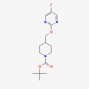 molecular formula C15H22FN3O3 B7898490 4-(5-Fluoro-pyrimidin-2-yloxymethyl)-piperidine-1-carboxylic acid tert-butyl ester 