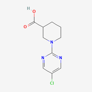 molecular formula C10H12ClN3O2 B7898532 1-(5-Chloropyrimidin-2-yl)piperidine-3-carboxylic acid 