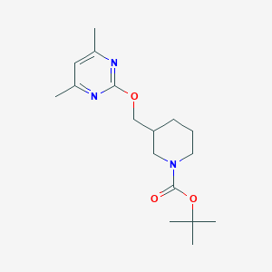 molecular formula C17H27N3O3 B7898549 3-(4,6-Dimethyl-pyrimidin-2-yloxymethyl)-piperidine-1-carboxylic acid tert-butyl ester 