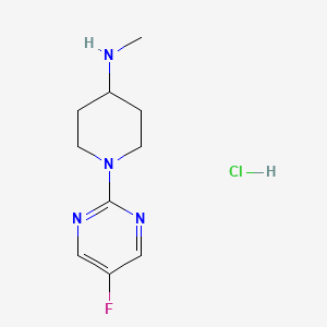 molecular formula C10H16ClFN4 B7898556 [1-(5-Fluoro-pyrimidin-2-yl)-piperidin-4-yl]-methyl-amine hydrochloride 