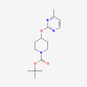 molecular formula C15H23N3O3 B7898557 tert-Butyl 4-((4-methylpyrimidin-2-yl)oxy)piperidine-1-carboxylate 