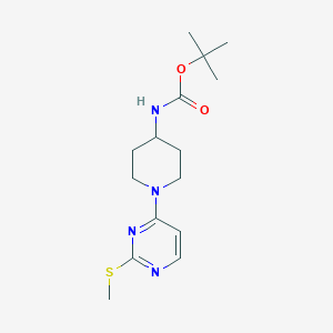 molecular formula C15H24N4O2S B7898588 tert-Butyl (1-(2-(methylthio)pyrimidin-4-yl)piperidin-4-yl)carbamate 