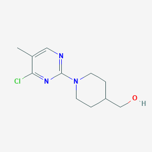 molecular formula C11H16ClN3O B7898599 [1-(4-Chloro-5-methyl-pyrimidin-2-yl)-piperidin-4-yl]-methanol 
