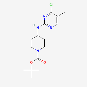 molecular formula C15H23ClN4O2 B7898610 4-(4-Chloro-5-methyl-pyrimidin-2-ylamino)-piperidine-1-carboxylic acid tert-butyl ester 