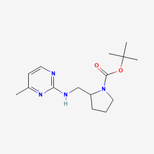 molecular formula C15H24N4O2 B7898648 2-[(4-Methyl-pyrimidin-2-ylamino)-methyl]-pyrrolidine-1-carboxylic acid tert-butyl ester 